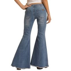 Girl's Rock And Roll Denim Front Seam Bell Bottoms