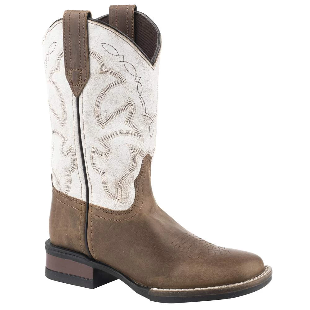 Roper Kids Monterey White Top Square Toe Cowboy Boot 3 Roper Kids Monterey White Top Square Toe Cowboy Boot
