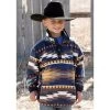 Cinch Boys Blue & Rust Aztec Pullover -HORSE TACK Store 147811 default l
