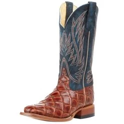 Horsepower Boots Kid's Cognac Filet Of Fish Seas Turquoise Top Cowboy Boots