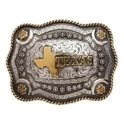 And West Texas State Scallop Rope Edge Buckle
