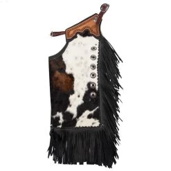 Rockin` Y Saddlery Adult Hair-On Cowhide Leather Chinks