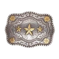 And West Scallop Triple Star Buckle