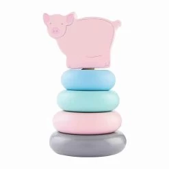 Mud Pie Pig Stacking Ring Set