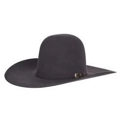 Rodeo King 60X Charcoal Open Crown 4 1/2in. Brim Self Band Felt Cowboy Hat