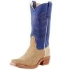 Rios Of Mercedes Men's RR Tan Crazy Horse Roughout 13in. Royal Blue Wyoming Top Cutter Toe Boot -HORSE TACK Store 151532 default l