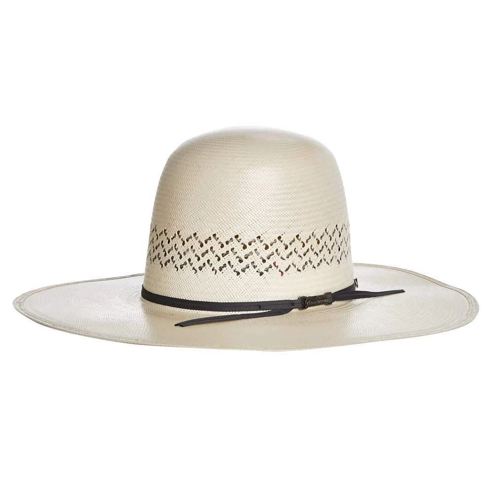 American Hats AHC 5200 2 Cord Steel 4 1/4in. Brim Open Crown Straw Cowboy Hat 3 American Hats AHC 5200 2 Cord Steel 4 1/4in. Brim Open Crown Straw Cowboy Hat