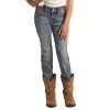 Rock & Roll Denim Girl's Medium Wash Skinny Jean -HORSE TACK Store 152538 default l