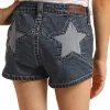 Girls Rock & Roll Denim Star Shorts -HORSE TACK Store 152899 default l