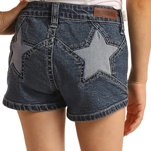 Girls Rock & Roll Denim Star Shorts 1 Girls Rock & Roll Denim Star Shorts -HORSE TACK Store 152899 default l