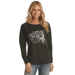 Panhandle Women's Rock & Roll Black Frontier Rodeo Tour Shirt