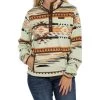 Women's Cinch Printed Polar Fleece 1/4 Snap Sweatshirt -HORSE TACK Store 154253 default l