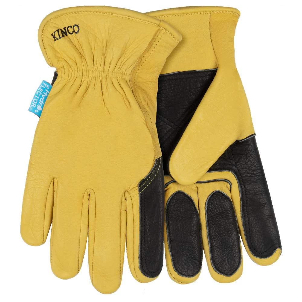 Kinco Gloves Hydroflector Water Resistant Grain Buffalo Driver W/Double Palm Glove 3 Kinco Gloves Hydroflector Water Resistant Grain Buffalo Driver W/Double Palm Glove