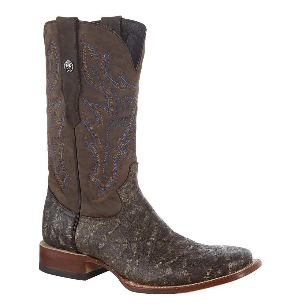 Tanner Mark Boots Men`s Matte Rustic Brown Elephant Print 12in. Brown Top Square Toe Boot 3 Tanner Mark Boots Men`s Matte Rustic Brown Elephant Print 12in. Brown Top Square Toe Boot