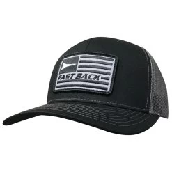Fast Back Black And Grey Flag Patch Cap