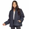 Women's Mud Pie Wade Navy Leopard Puffer Jacket -HORSE TACK Store 155160 default l