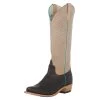 Macie Bean Womens Top Hand Shrunken Grey W/Tan Top Boot -HORSE TACK Store 155370 default l