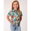 Roper Girl's Tropical Western Pearl Snap Shirt -HORSE TACK Store 156091 default l