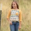Girls Cruel Girl Yellow Aztec Shirt -HORSE TACK Store 156132 default l