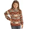 Rock & Roll Denim Girl's Aztec Sherpa Pullover -HORSE TACK Store 156205 default l