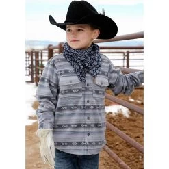 Cinch Boy's Grey Shacket