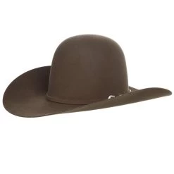 American Hats AHC 7X Pecan Self Band 4 1/4in. Brim Round Oval Open Crown Cowboy Hat