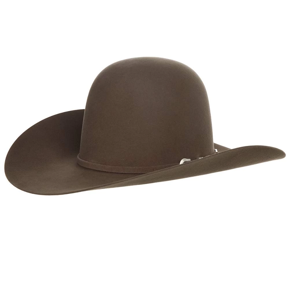 American Hats AHC 7X Pecan Self Band 4 1/4in. Brim Round Oval Open Crown Cowboy Hat 3 American Hats AHC 7X Pecan Self Band 4 1/4in. Brim Round Oval Open Crown Cowboy Hat