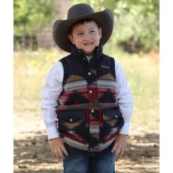 Cinch Boy's Polyester Brushed Twill Quilted Vest