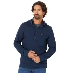 Wrangler Men's Lightweight Popover Jacket Majolica Blue