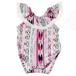 Shea Baby Girl's Southwest Lace Onesie