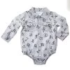 Shea Baby Boy's Long Sleeve Brand Print Pearl Snap Onesie -HORSE TACK Store 156949 default l