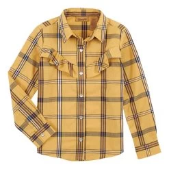 Wrangler Girl's Ruffle Yoke Western Shirt