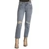 Rock & Roll Denim Women's High Rise Distressed Cropped Straight 1 Rock & Roll Denim Women's High Rise Distressed Cropped Straight -HORSE TACK Store 157944 default l
