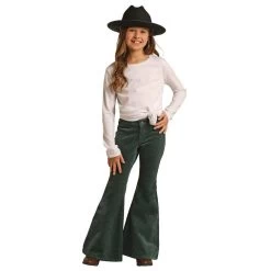 Rock & Roll Denim Green Corduroy Bell Bottoms