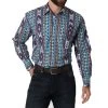 Wrangler Men's Checotah Turquoise Western Snap Shirt 1 Wrangler Men's Checotah Turquoise Western Snap Shirt -HORSE TACK Store 158397 default l