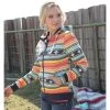 Cruel Girl Women's Serape Print Full Zip French Terry Hoodie -HORSE TACK Store 158427 default l