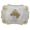 Kid's M&F Silver And Gold Horse Head Buckle -HORSE TACK Store 15935 default l