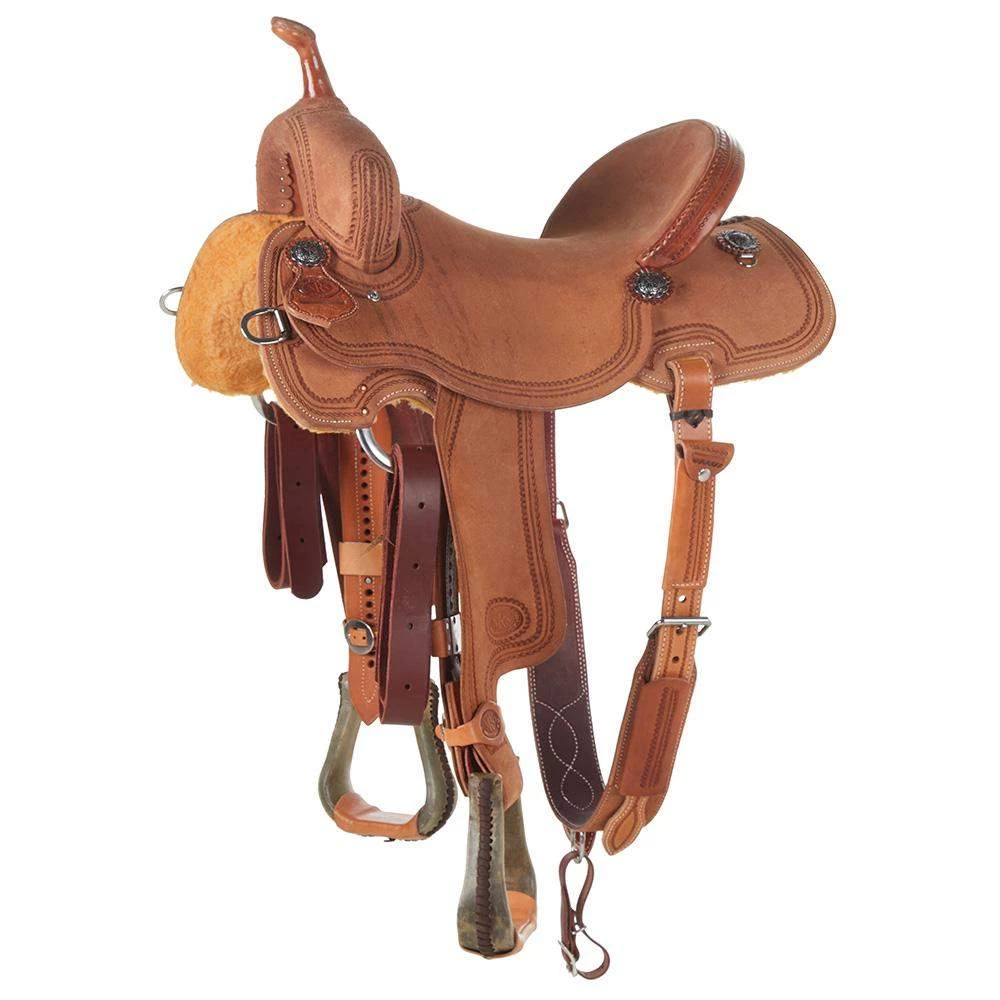 Nrs Competitors Roughout Barrel Saddle With Double Shell/Rope Border 3 Nrs Competitors Roughout Barrel Saddle With Double Shell/Rope Border