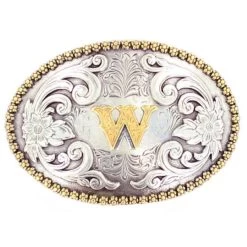 M&F W Initial Belt Buckle