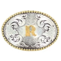 M&F R Initial Belt Buckle