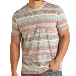 Rock N Roll Cowboy Red All Over Print Tee