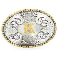 M&F K Initial Belt Buckle