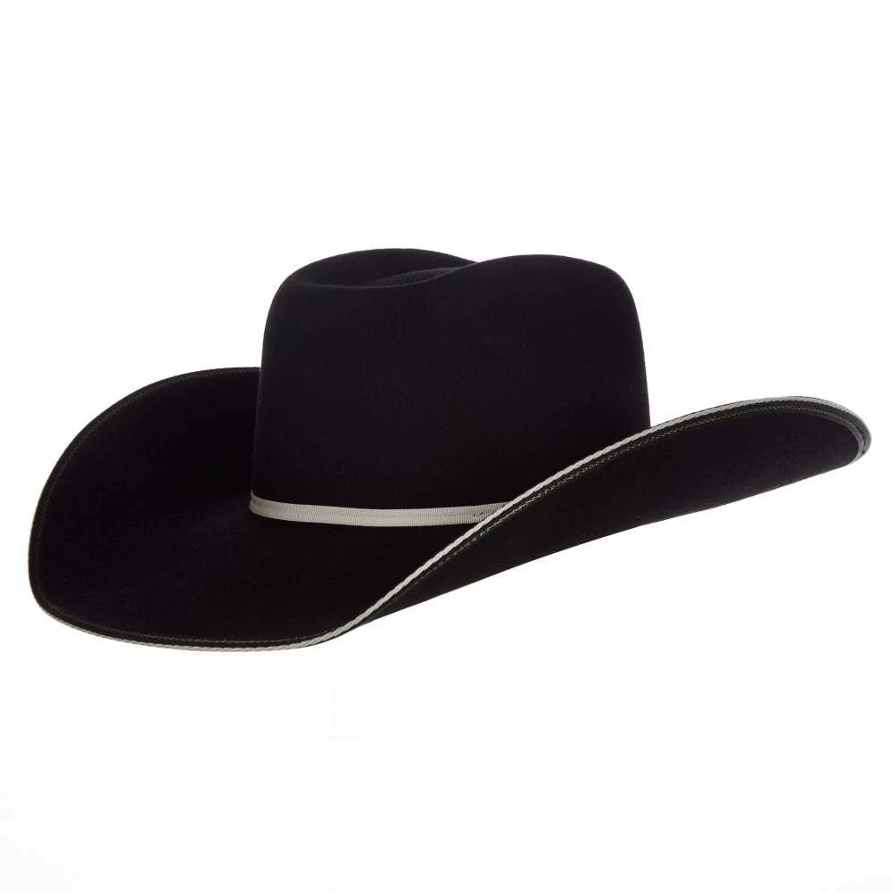 Resistol 4X Tuff Hedeman Black Snake Eyes Felt Hat 3 Resistol 4X Tuff Hedeman Black Snake Eyes Felt Hat