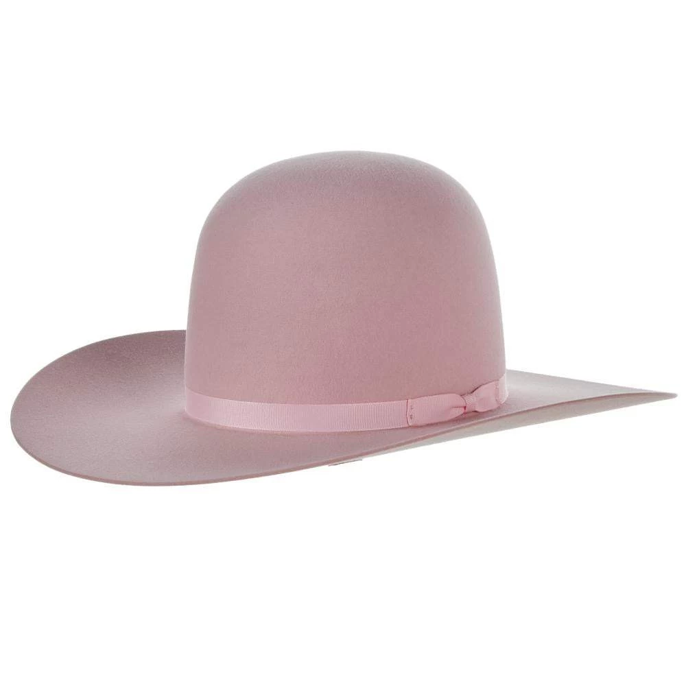 Rodeo King 7X Powder Pink 4 Inch Brim Open Crown Felt Hat 3 Rodeo King 7X Powder Pink 4 Inch Brim Open Crown Felt Hat