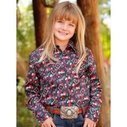 Cruel Girl Girl Floral Print Western Shirt