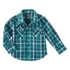 Wrangler Boy's Teal And Royal Blue Plaid Western Shirt -HORSE TACK Store 161647 default l