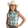 Rock & Roll Denim N Girls Sleeveless Aztec Snap Shirt -HORSE TACK Store 162782 default l