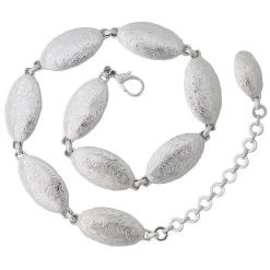 Women's Tony Lama Silver Concho Chain Belt