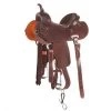 Burns Saddlery 13 Inch 20HD Chocolate Roughout Barrel Saddle -HORSE TACK Store 164740 default l