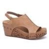 Corkys Footwear Carley Women's Taupe Smooth Leopard Wedge Sandal -HORSE TACK Store 165018 default l c599e445 547f 4ff2 97c6 2fd5919fac46